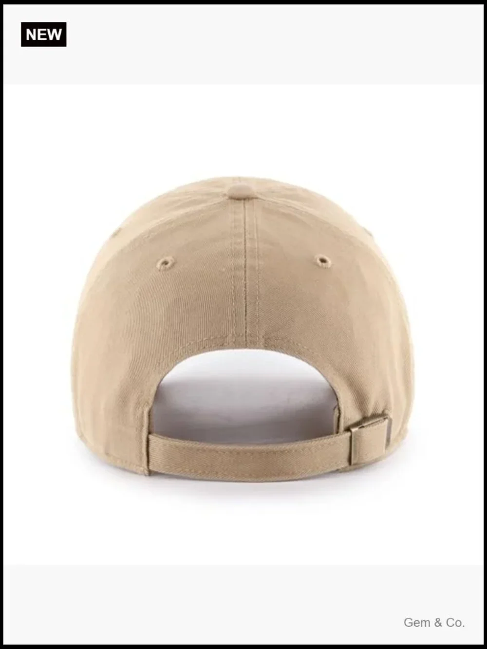 MLB Baseball Cap Adjustable Cotton Relaxed Fit Solid Khaki